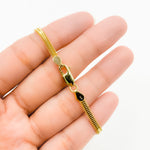 Load image into Gallery viewer, 290J02RUMBABR. 14K Solid Gold Flat Snake Bracelet