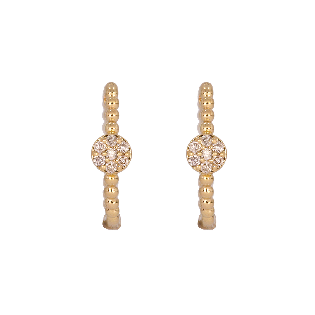 Gold Diamond Hoop Earrings