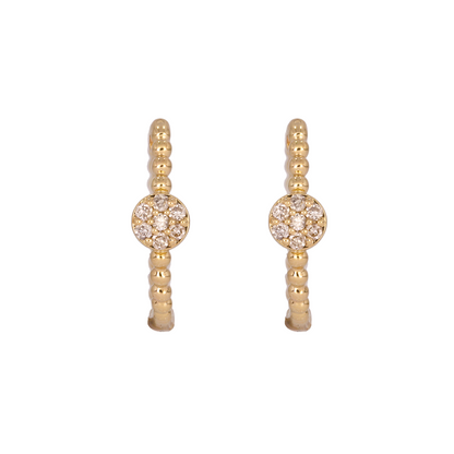 Gold Diamond Hoop Earrings