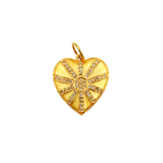 Load image into Gallery viewer, 14K Solid Gold Heart Pendant with Diamonds. GDP127
