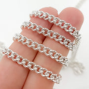 Silver Curb Link Chains