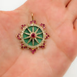 Load image into Gallery viewer, 14K Gold Round Star Pendant