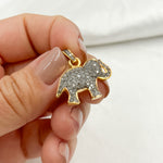 Load image into Gallery viewer, DP441. Diamond Sterling Silver Elephant Pendant
