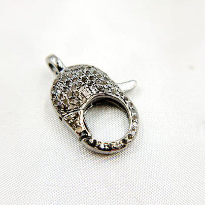 Diamond Sterling Silver Trigger Clasp