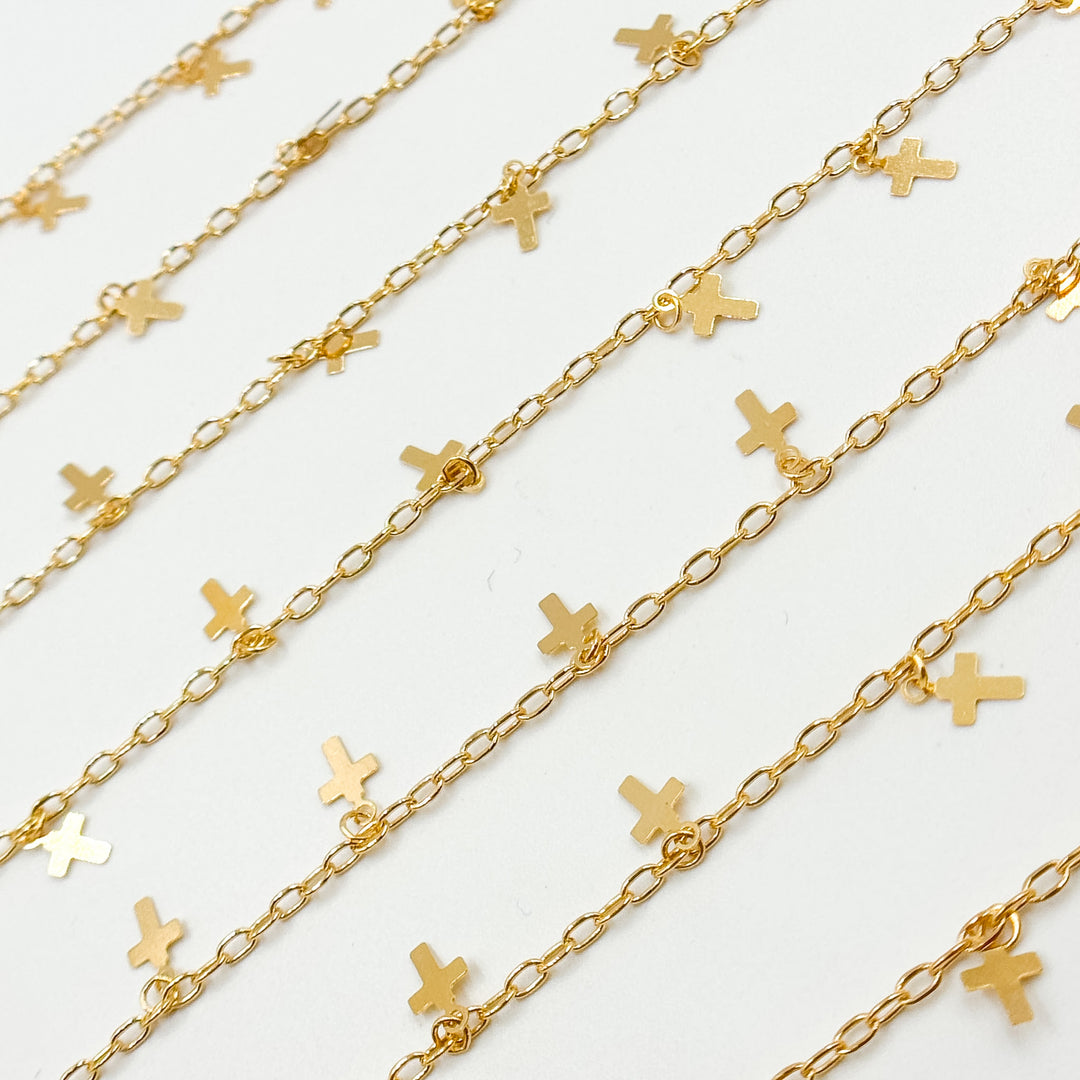 V311GF. 14K Gold-Filled Fancy Dangle Cross-Link Chain
