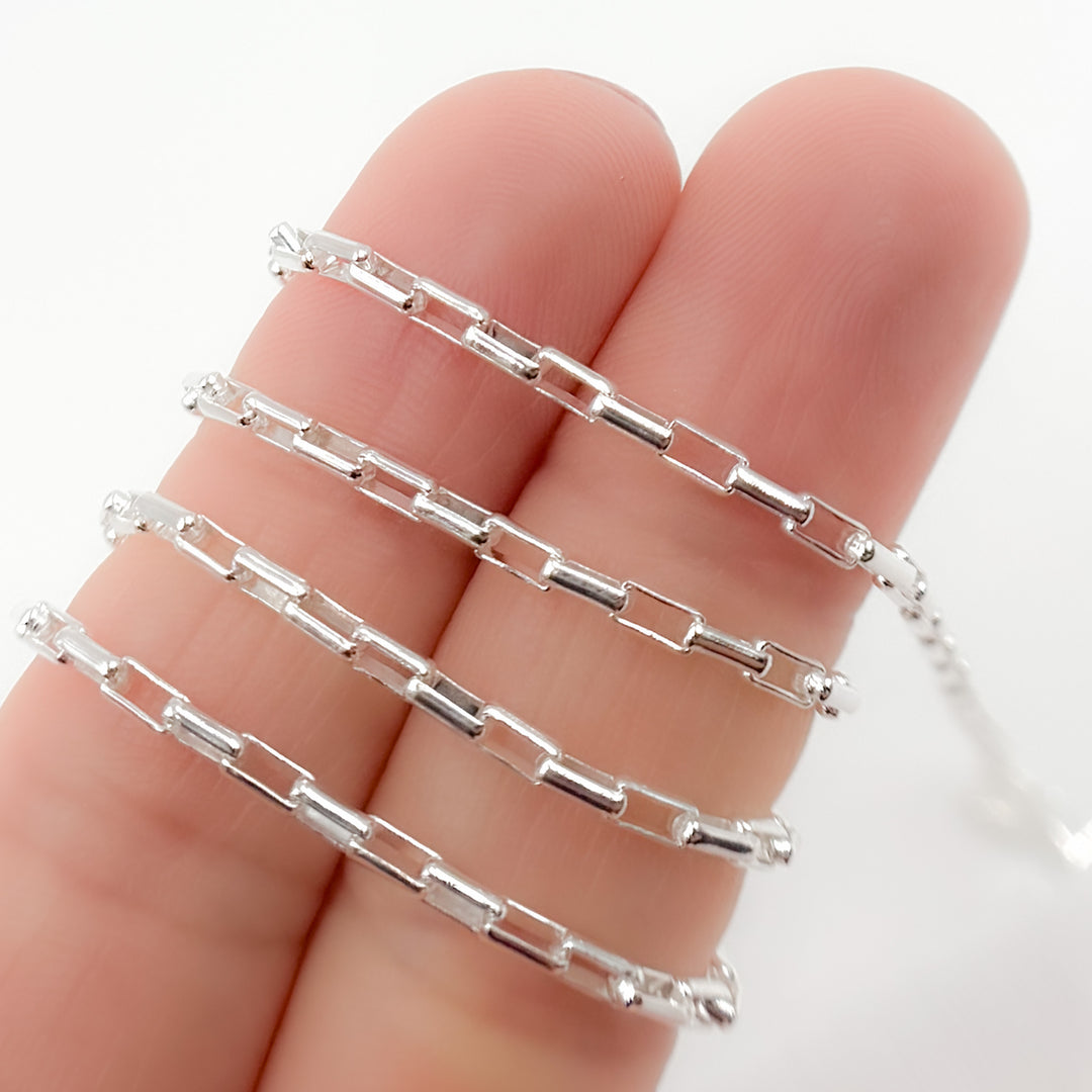 Y130SS. Sterling Silver Smooth Box Chain