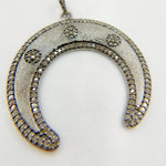 Load image into Gallery viewer, DP190. Diamond Sterling Silver Moon Pendant

