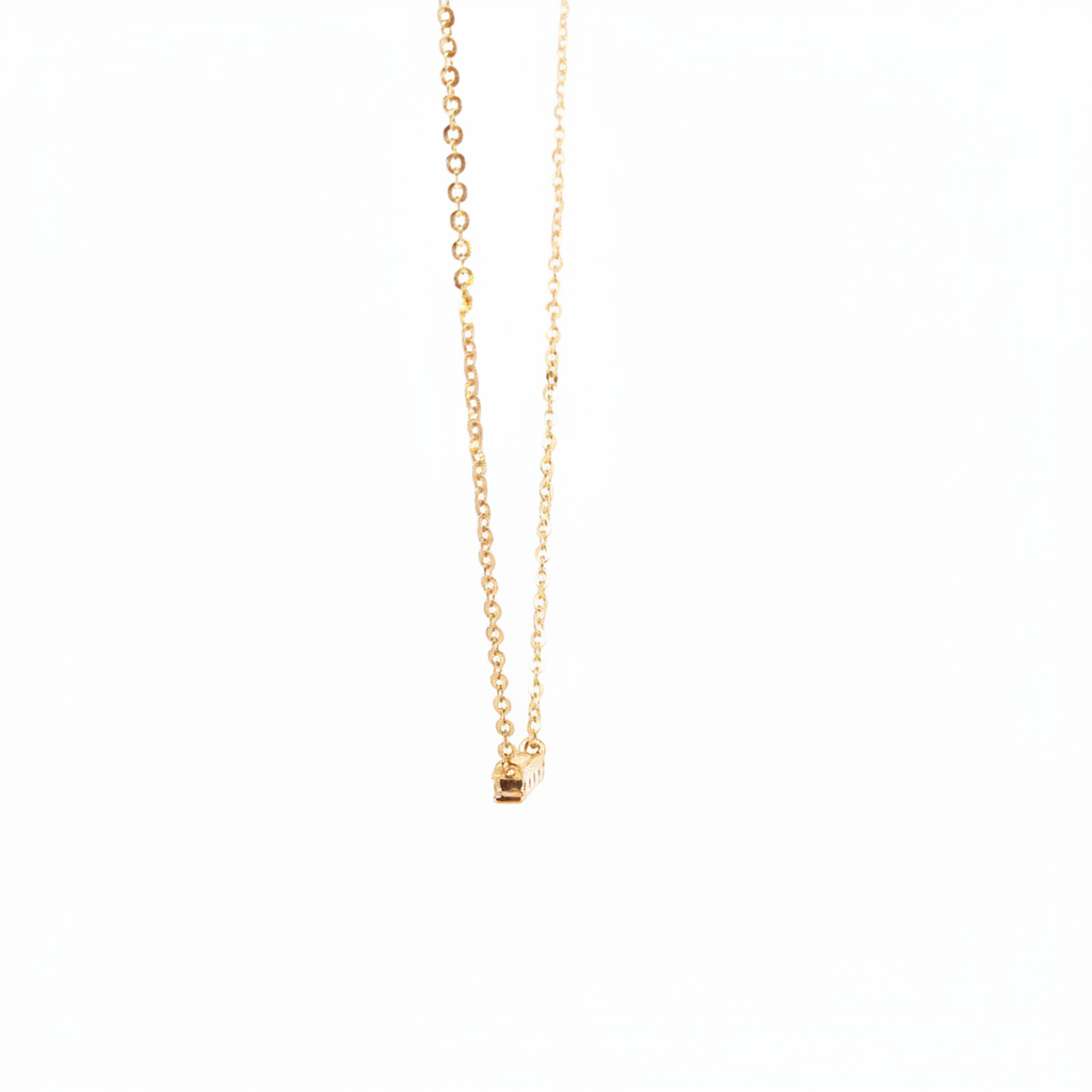 NFB72842. 14K Solid Gold Bar Diamond Necklace