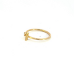 Load image into Gallery viewer, 14k Solid Gold Circle and Rectangle Diamond Ring. RFA17008
