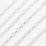 Load image into Gallery viewer, Y125DCSS. Sterling Silver Oval Diamond Cut Link Chain
