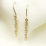 Load image into Gallery viewer, 14K Solid Gold and Diamonds Threader Earrings. EFB52037BS
