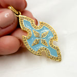 Load image into Gallery viewer, DP412A. Diamond Sterling Silver Cross Enamel Pendant
