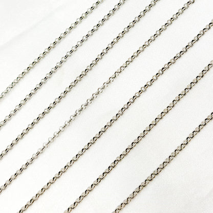 Oxidized Sterling Silver Rolo Chain