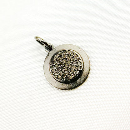 Silver Round Charm