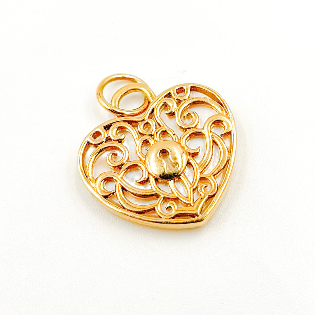 Buy Now Solid Gold Lock Heart Pendant