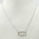 Load image into Gallery viewer, 14K Solid Gold Rectangular Shaped Diamond Necklace. NT403731
