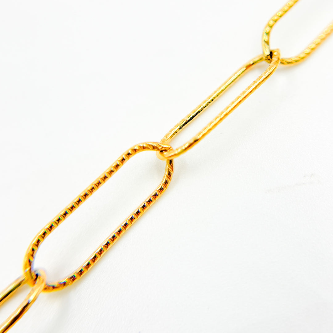 768LGF. 14K Gold-Filled Twisted Paperclip Chain