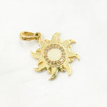 Load image into Gallery viewer, DP652A. Diamond Sterling Silver Sun Enamel Pendant
