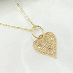 Load image into Gallery viewer, 14k Solid Gold Diamond Heart Charm. GDP488
