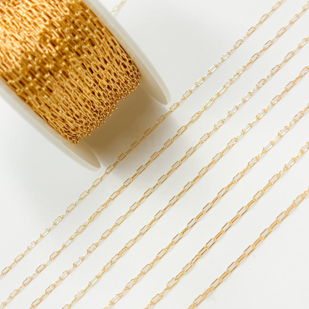 V297GF. 14K Gold Filled Paperclip Link Chain