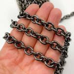 Load image into Gallery viewer, V272BR. Black Rhodium Sterling Silver Cable Chain
