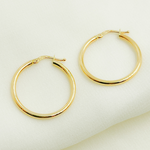 Load image into Gallery viewer, GER81. 14K Solid Gold Hoop Earrings
