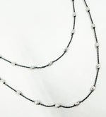 Load image into Gallery viewer, Black Rhodium 925 Sterling Silver Satellite Finish Necklace. 5Necklace
