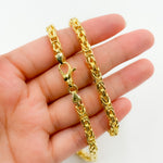 Load image into Gallery viewer, TRE003. 14K Solid Gold Hollow Byzantine Necklace