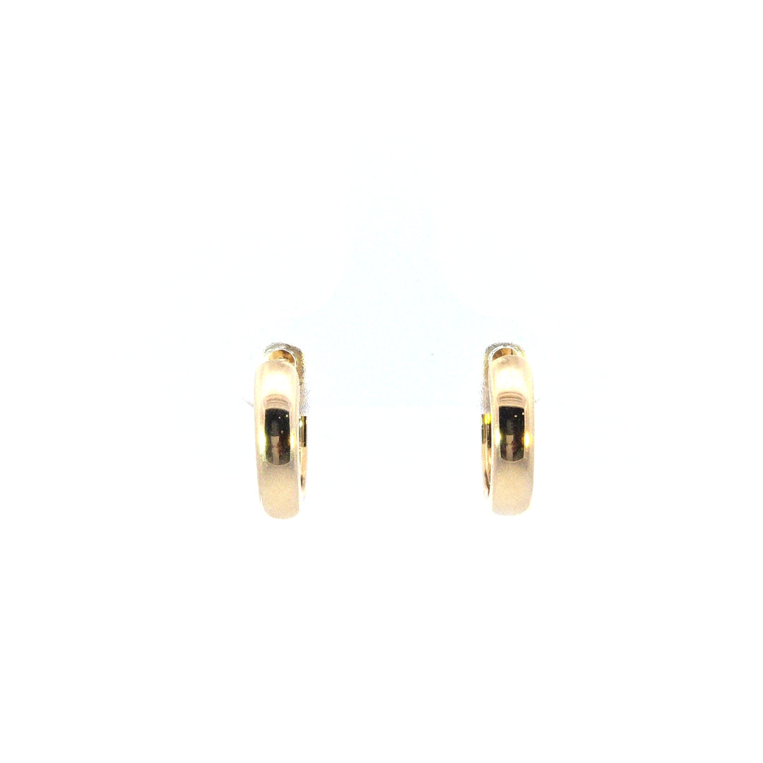 EHE56598. 14K Solid Yellow Gold Diamond Hoop Earrings