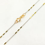 Load image into Gallery viewer, 025R02E3TP0G8LN. 14K Solid Gold Satellite Bar Chain
