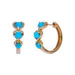 Load image into Gallery viewer, EHZ57588. 14K Solid Gold Fancy Gemstone Hoops