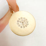 Load image into Gallery viewer, GDP111. 14K Solid Gold Diamond Round Charm
