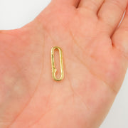 20MM Gold-plated Sterling Silver Oval Clasp