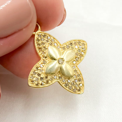 Buy Now Diamond Sterling Silver Flower Pendant