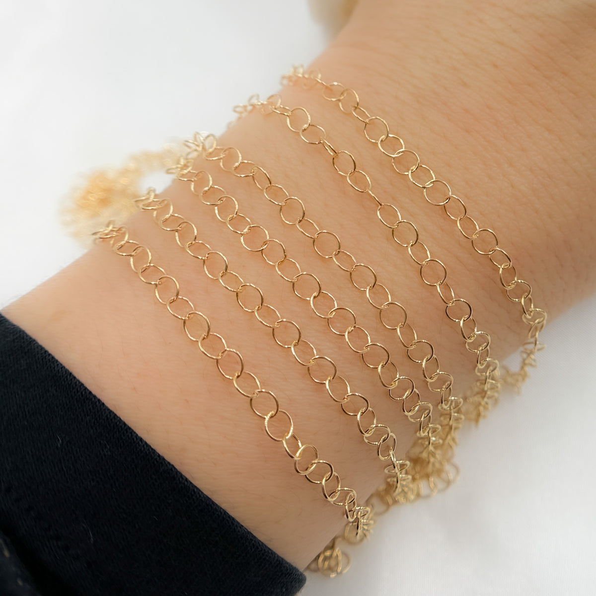 678GF. 14K Gold Filled Round Link Chain