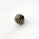 Load image into Gallery viewer, 925 Sterling Silver Pave Diamond Roundel Bead. DC571
