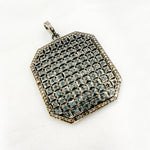 Load image into Gallery viewer, DP158. Diamond Sterling Silver Rectangle Pendant
