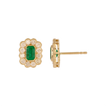 Load image into Gallery viewer, EFI54128. 14k Solid Gold Diamond and Gemstone Studs Earrings
