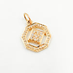 Load image into Gallery viewer, Shop 14K Solid Gold Diamond Octagon Charm
