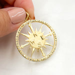 Load image into Gallery viewer, DP397. Diamond Sterling Silver Round Compass Pendant
