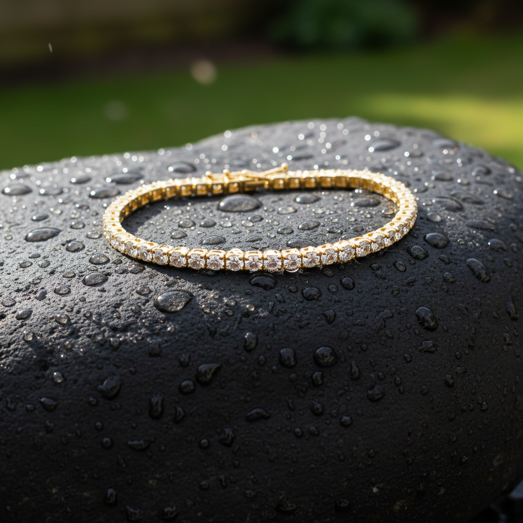 BTR65085. 14k Solid Gold Diamond Tennis Bracelet