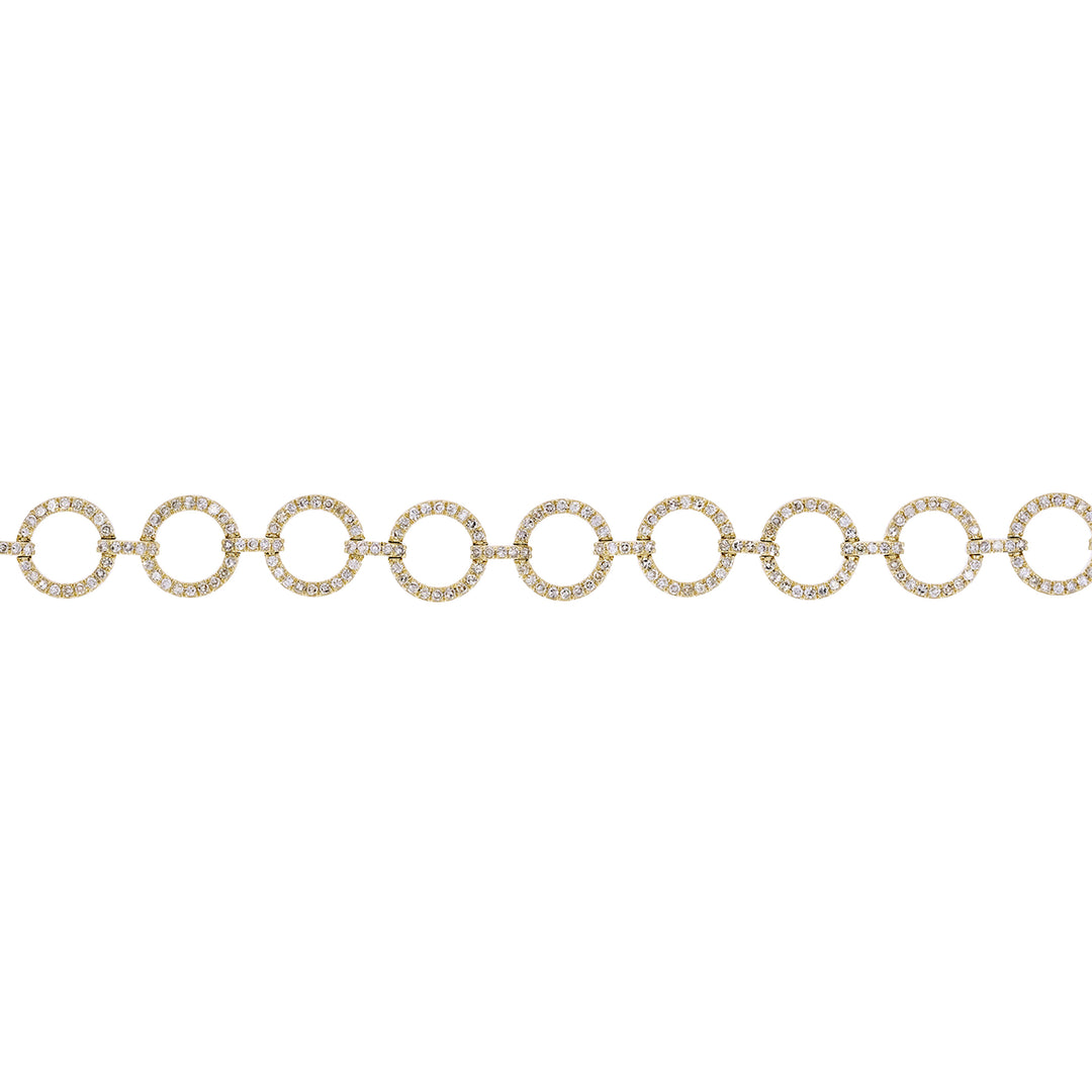 BFM61200. 14K Solid Gold Diamond Bracelet