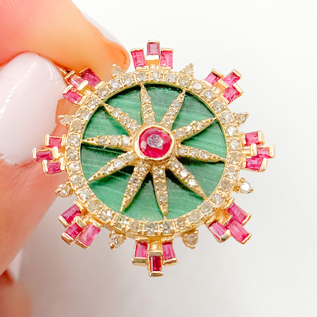 Buy Now 14K Gold Round Star Pendant
