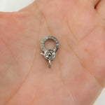 Load image into Gallery viewer, DC608. Diamond Sterling Silver Round Trigger Clasp
