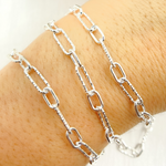 Load image into Gallery viewer, V141SS. Sterling Silver Paperclip Link Chain. Smooth Short Link
