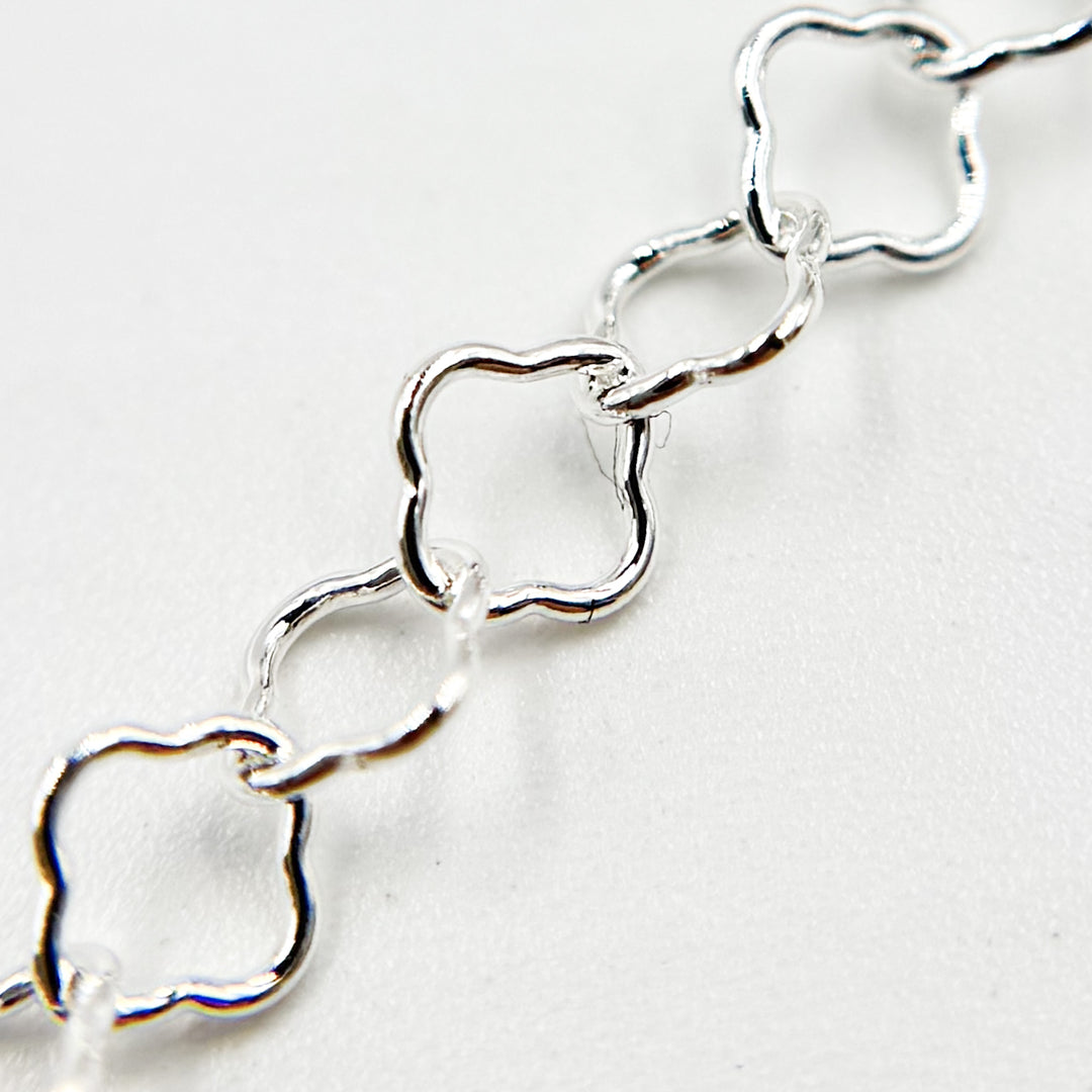V277SS. Sterling Silver Clover Link Chain