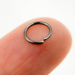 Load image into Gallery viewer, MFT080DE7BR. Black Rhodium 925 Sterling Silver Open Jump ring 20 Gauge 7mm.
