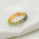 Load image into Gallery viewer, 14k Solid Gold Multi Sapphire Ring. GDR224
