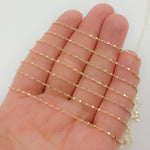 Load image into Gallery viewer, 025R02S0QT4byFt. 14K Solid Yellow Gold Cube Satellite Chain by Foot
