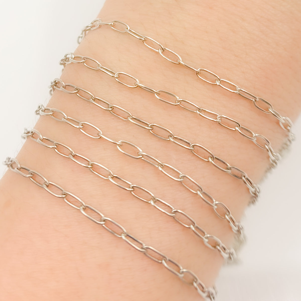 Y137OX. Oxidized Sterling Silver Paperclip Chain